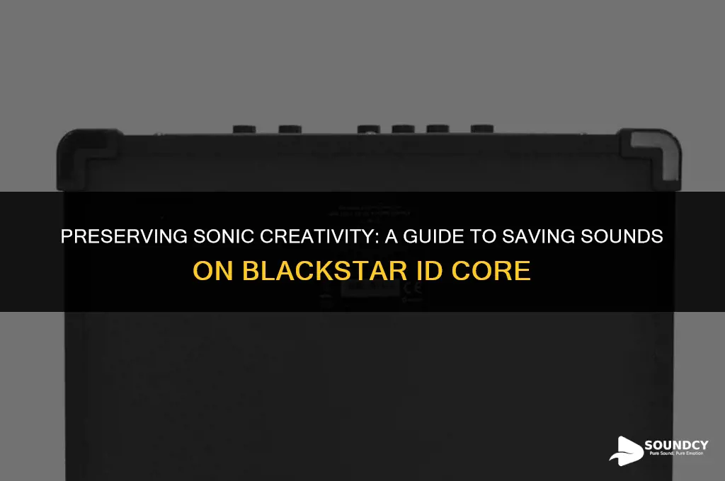 how to save sounds into bank blackstar id core