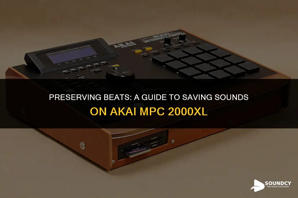how to save sounds to disk akai mpc 2000xl
