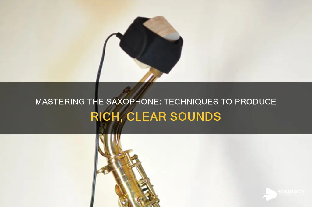how to saxophone produce sound