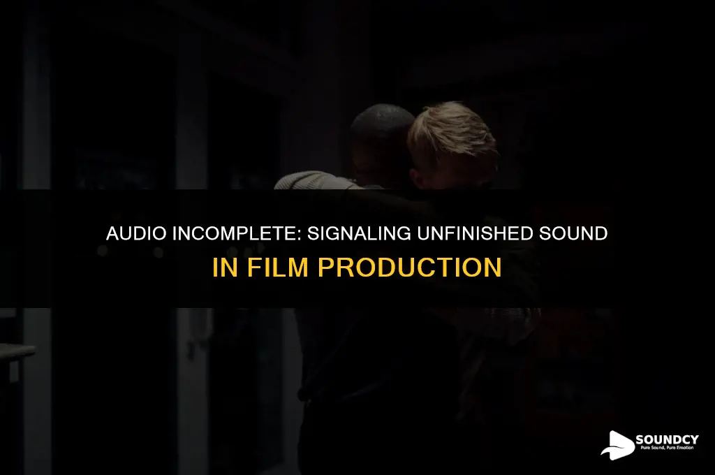 how to say sound is not finished in film
