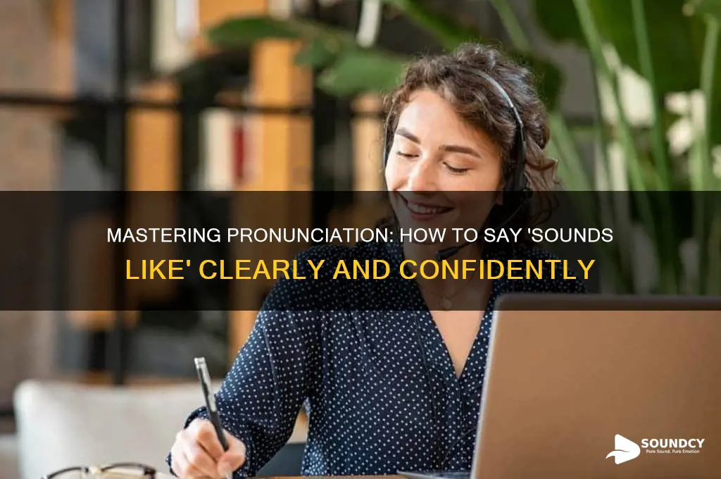 how to say sounds like