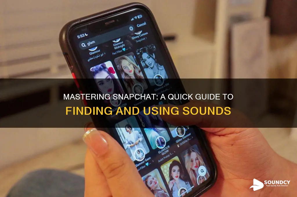 how to search snapchat sounds