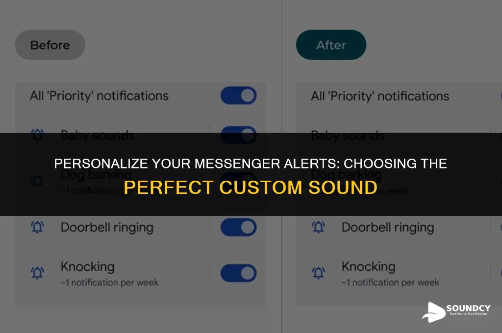 how to select a custom notification sound in messenger