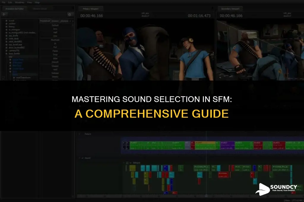 how to select a group of sounds in sfm