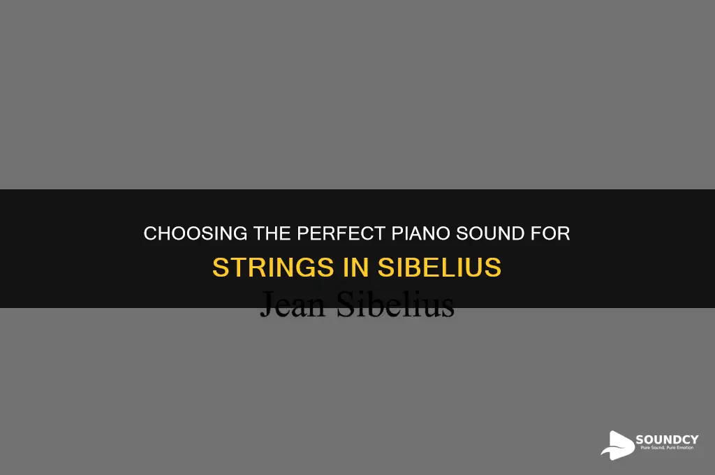 how to select piano sound for strings in sibelius