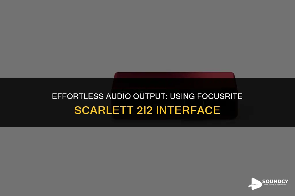 how to send sound out through focusrite scarlett 2i2