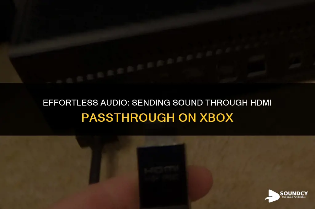 how to send sound through hdmi passthrough on xbox