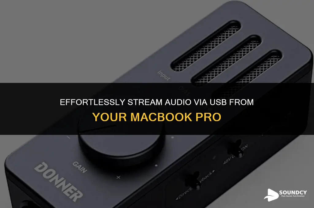 how to send sound through usb from mackbook pro