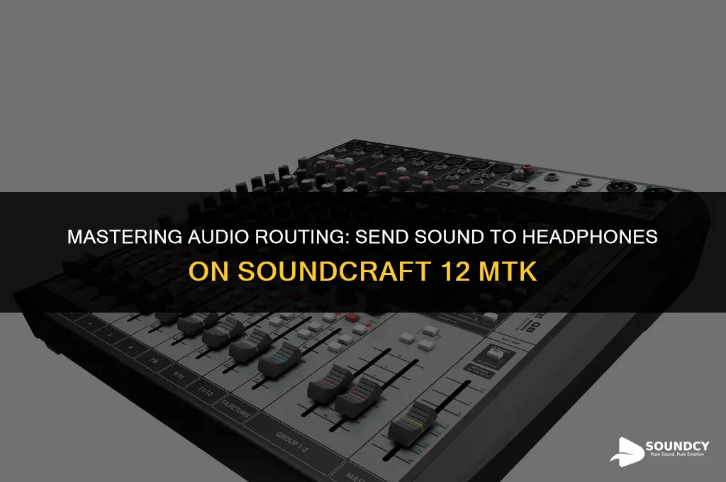 how to send sound to headphone soundcraft 12 mtk