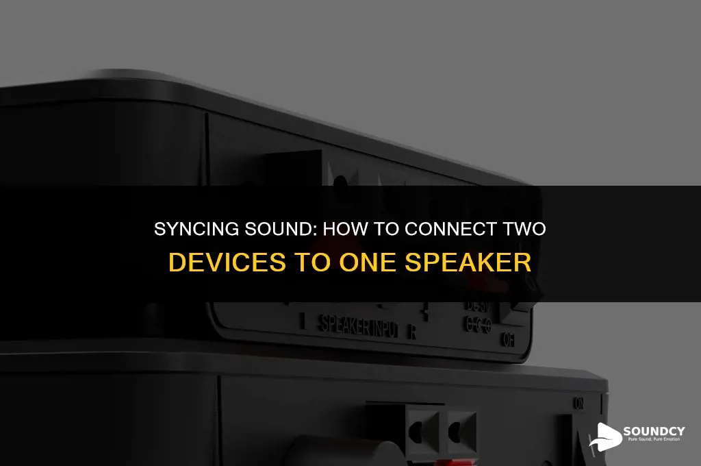 how to send two devices sound to one speaker
