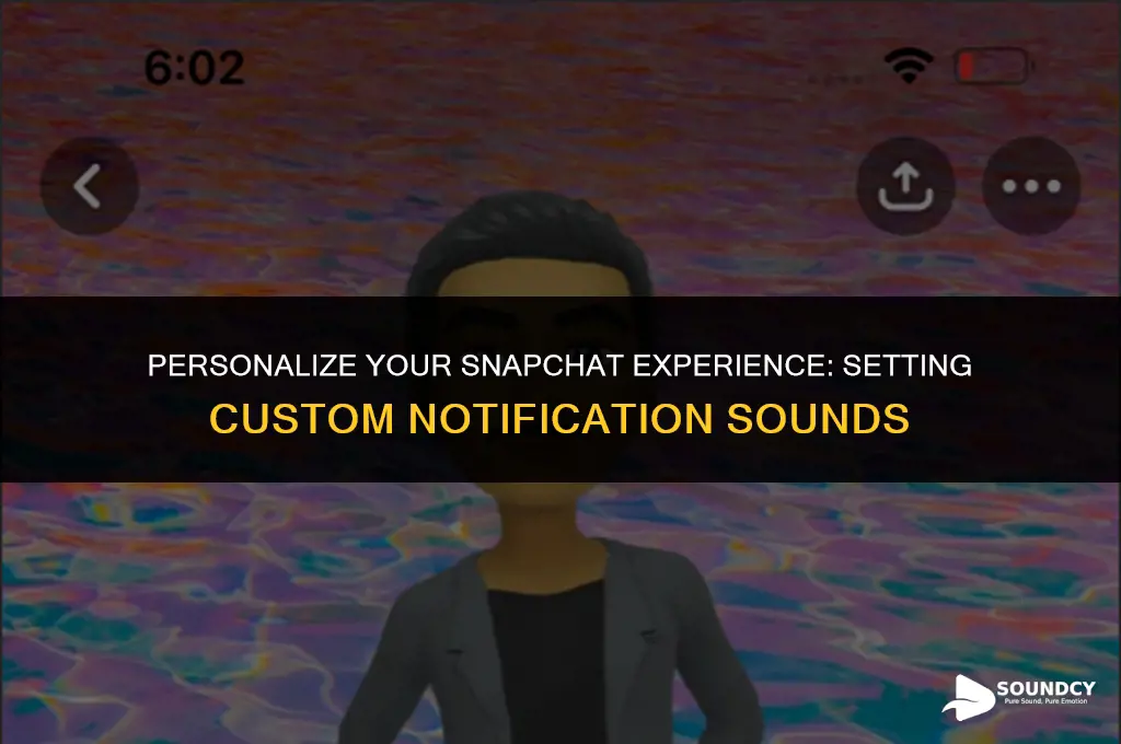 how to set a custom notification sound for snapchat
