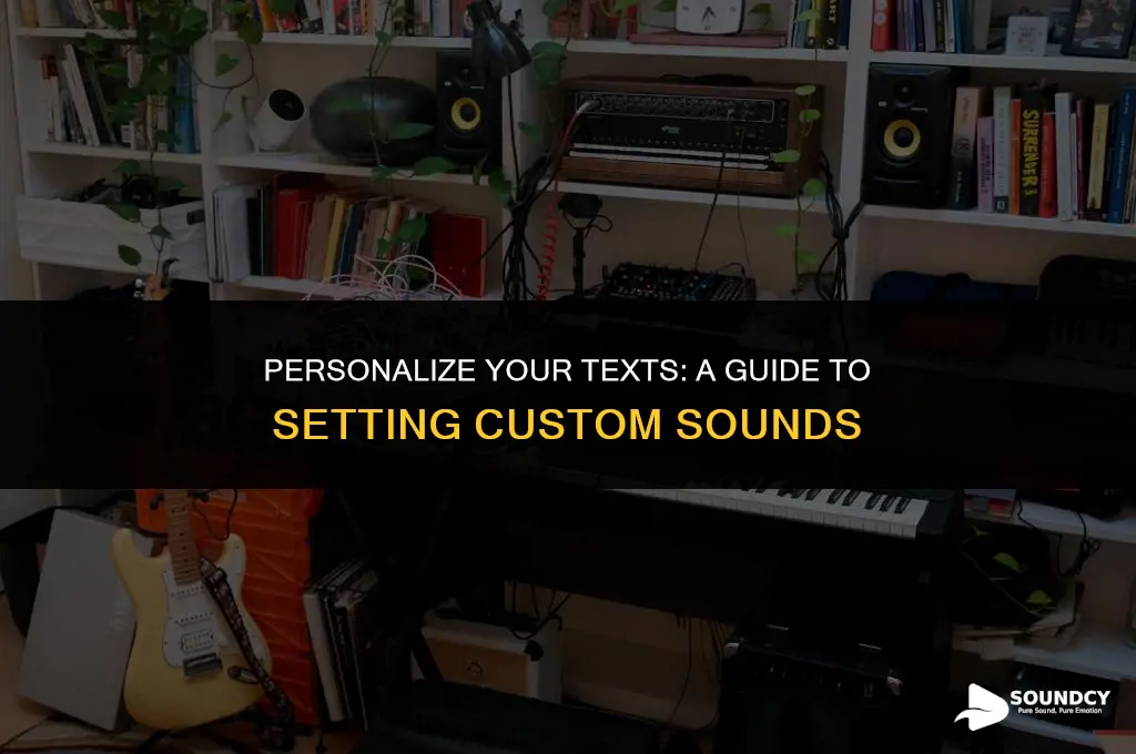how to set a custom sound for a text