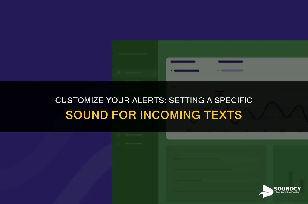 how to set a specific sound for incoming text