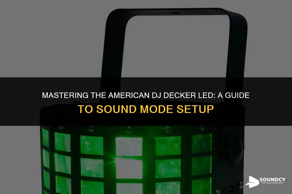 how to set american dj decker led sound mode