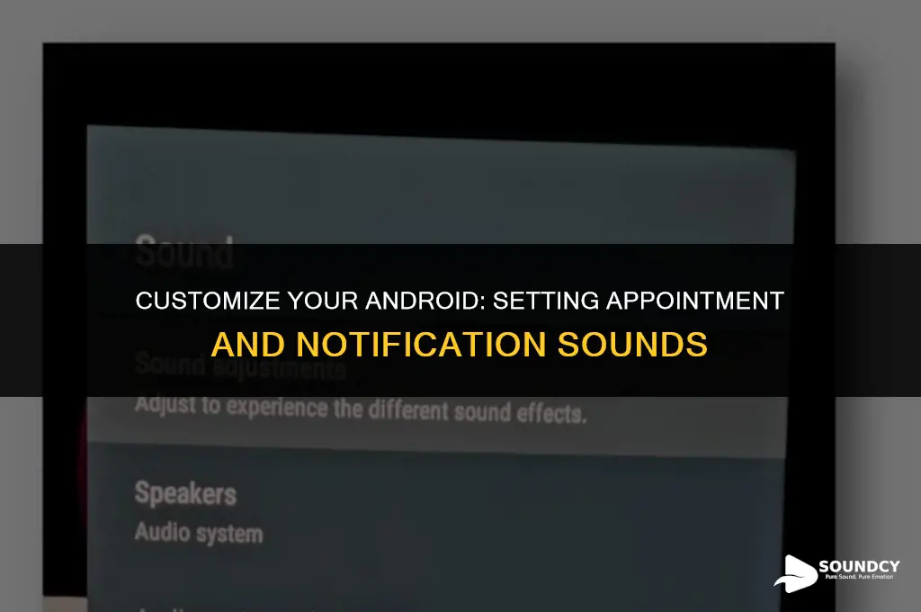 how to set appt and notification sound on android