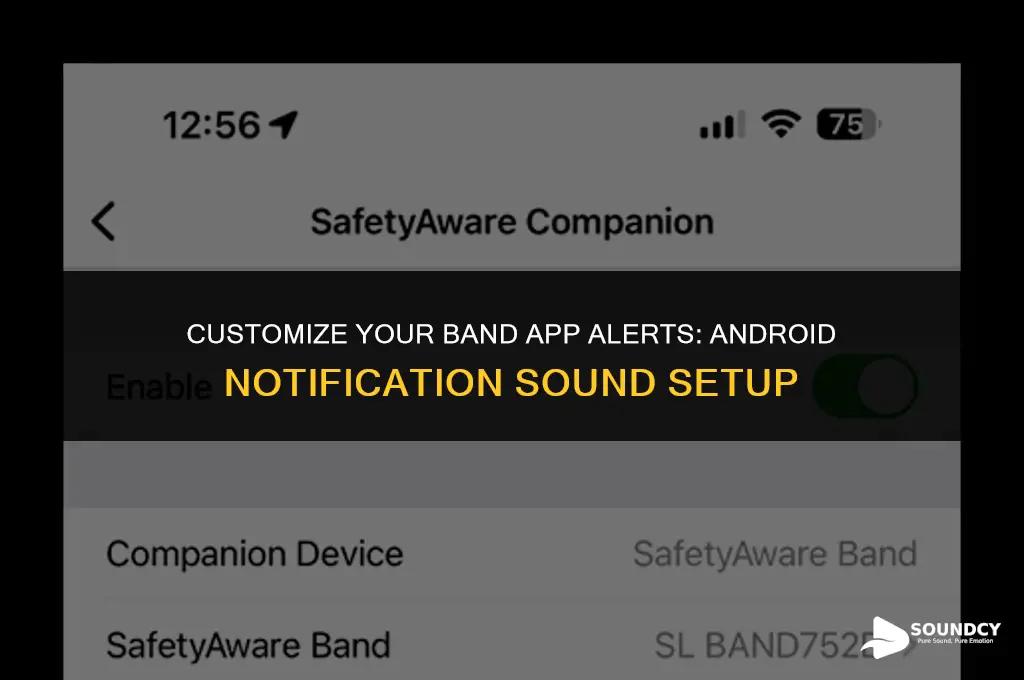 how to set band app notification sound in android