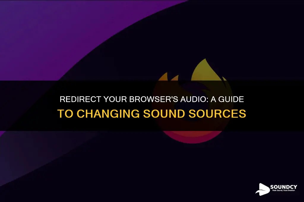 how to set browser sound to another sound source