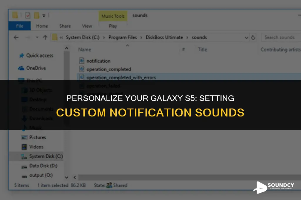 how to set custom notification sound on galaxy s5