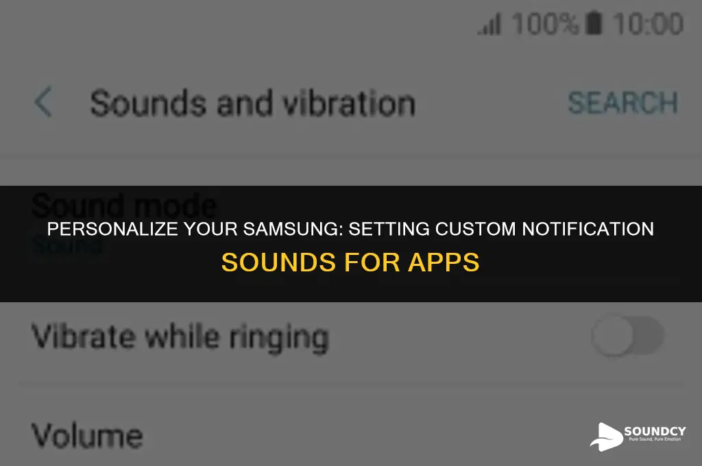 how to set custom notificstion sound for apps samsung