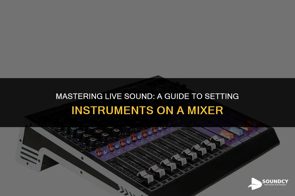 how to set instruments on a live sound mixer