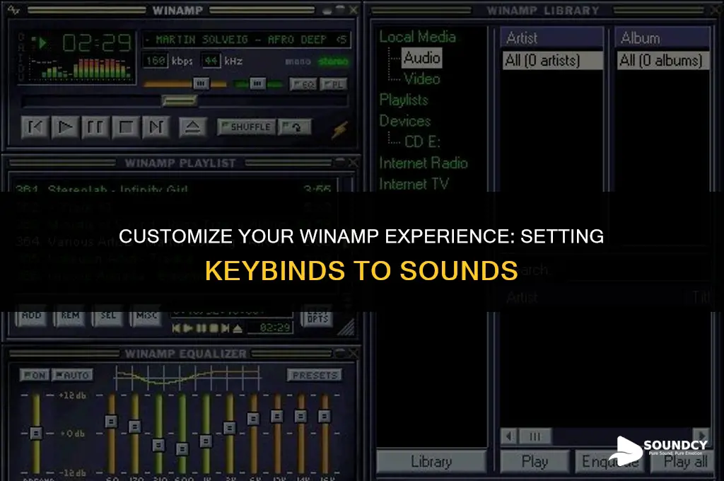 how to set keybinds to a sound for winamp