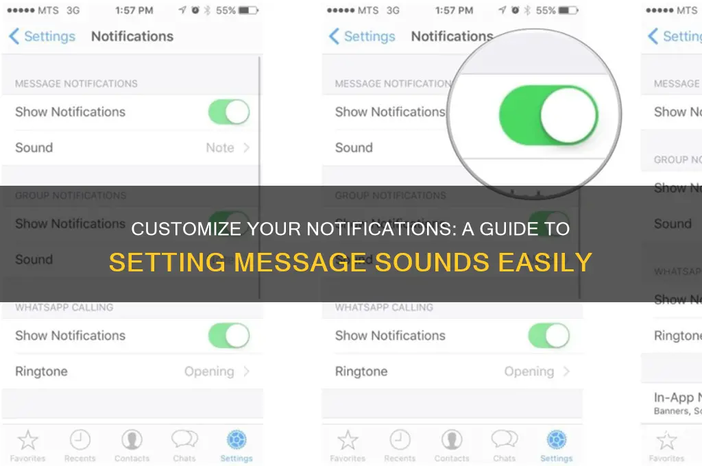 how to set message sound