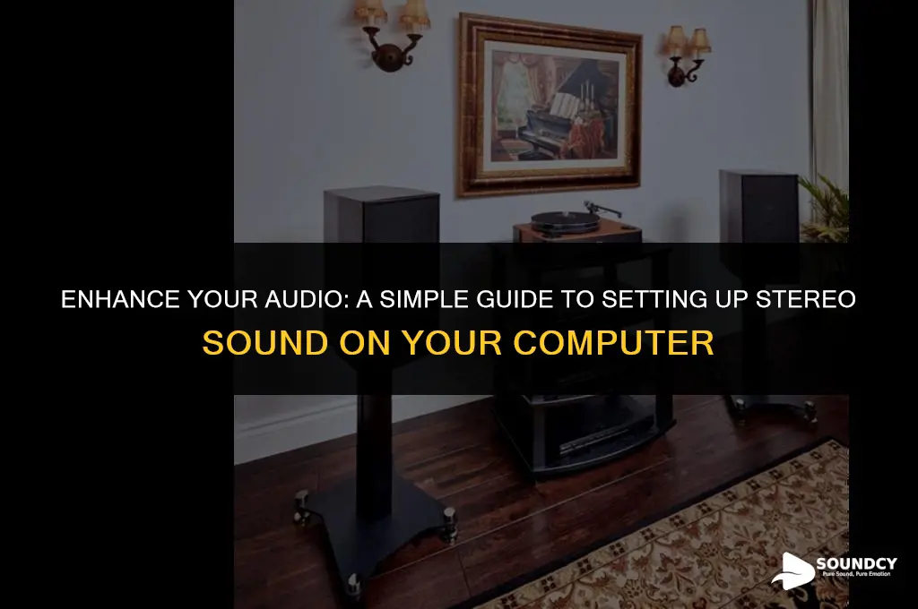 how to set my computer sound device to stero