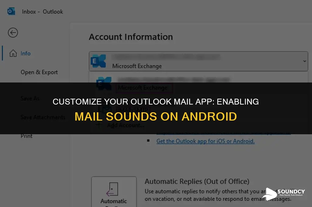 how to set outlook mail app mail sound android