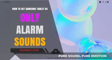 Customize Your Samsung Tablet: Alarm Sounds Only Mode
