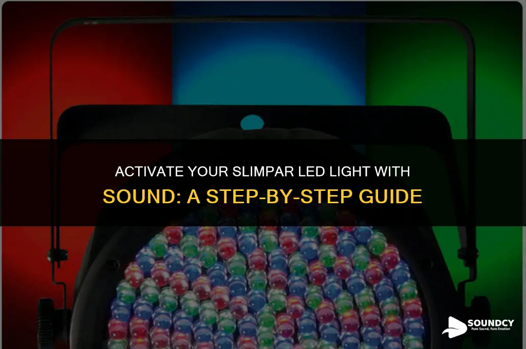 how to set sound activation on slimpar led light