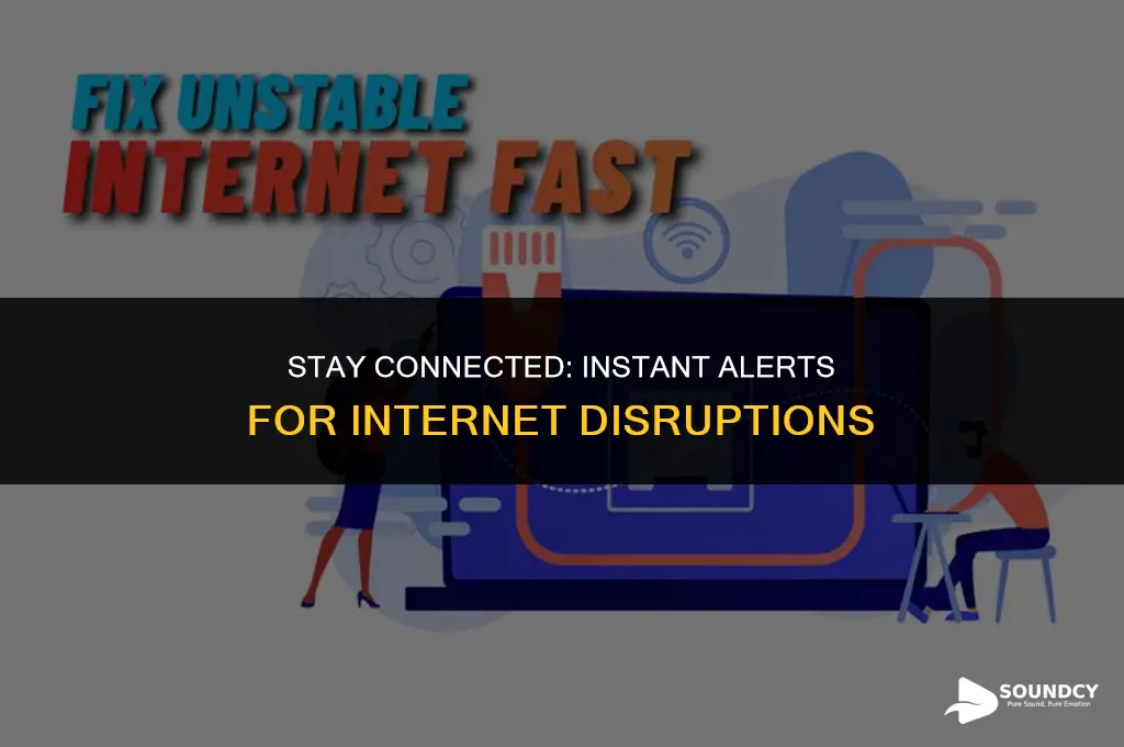 how to set sound alert when internet is disconnected