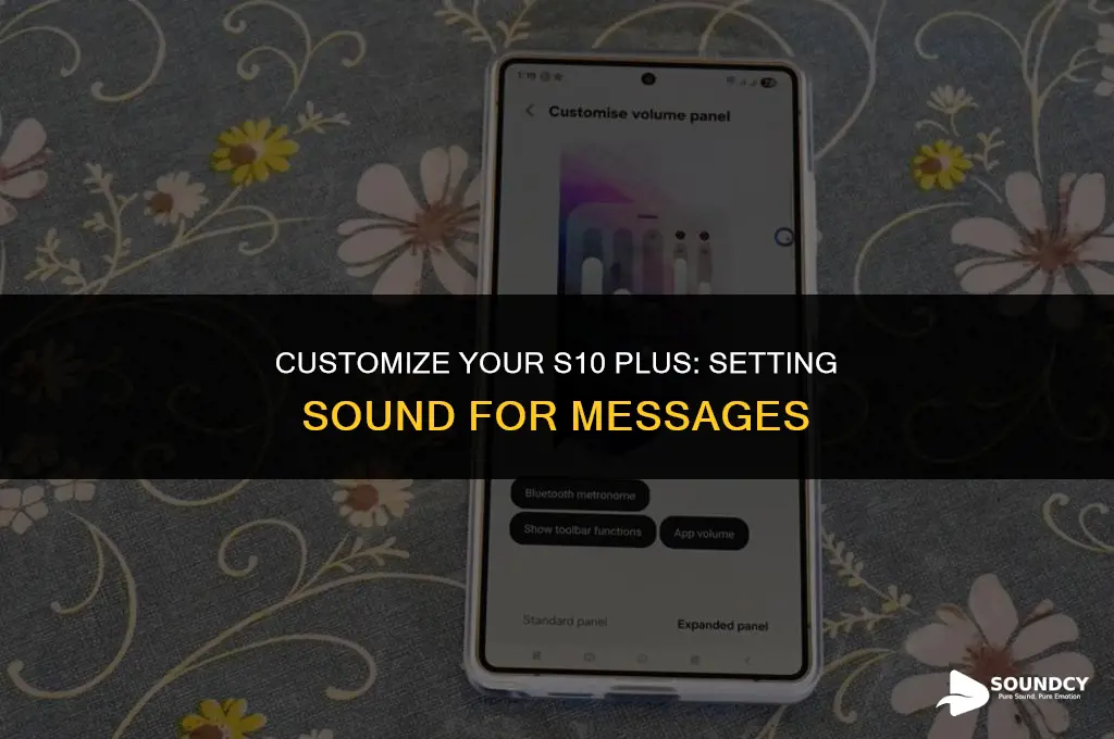 how to set sound for messages on s10 plus