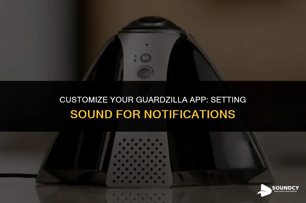 how to set sound for notifications on guardzilla app