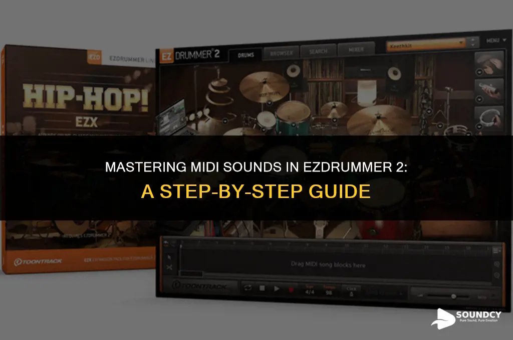 how to set sounds for midi in ezdrummer 2