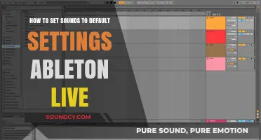 Resetting Ableton Live: A Guide to Default Sound Settings