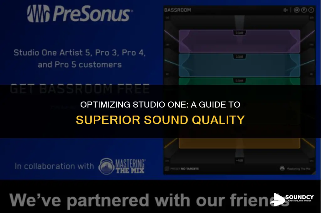 how to set studio one for best sound quality