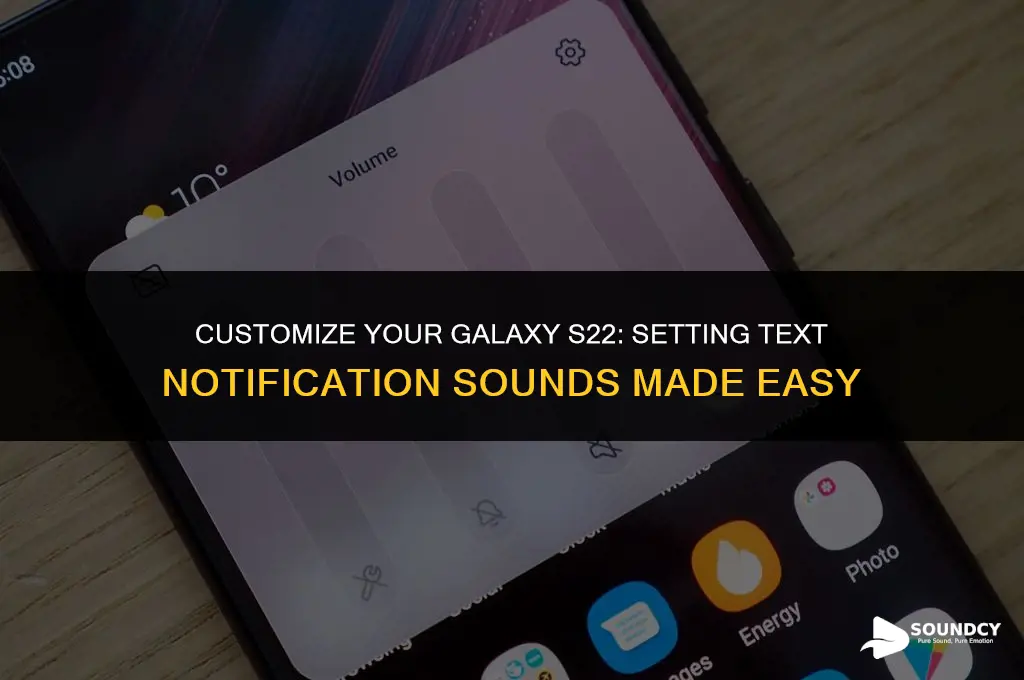 how to set text notification sound on galaxy s22