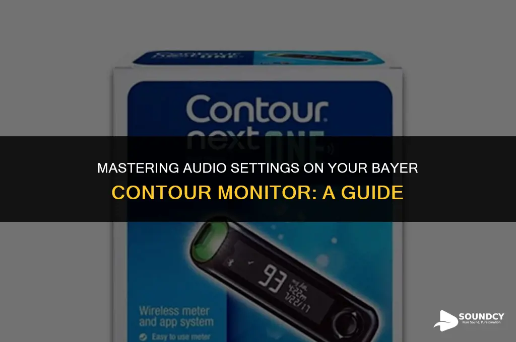 how to set the sound on bayer contour monitor