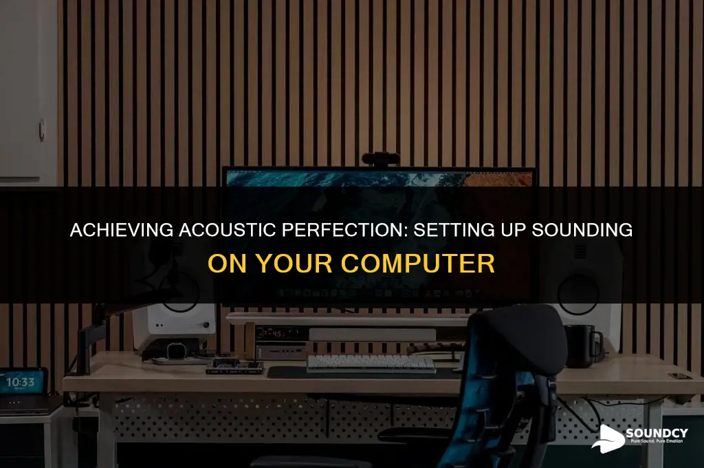 how to set up acoustic sounding on the computer