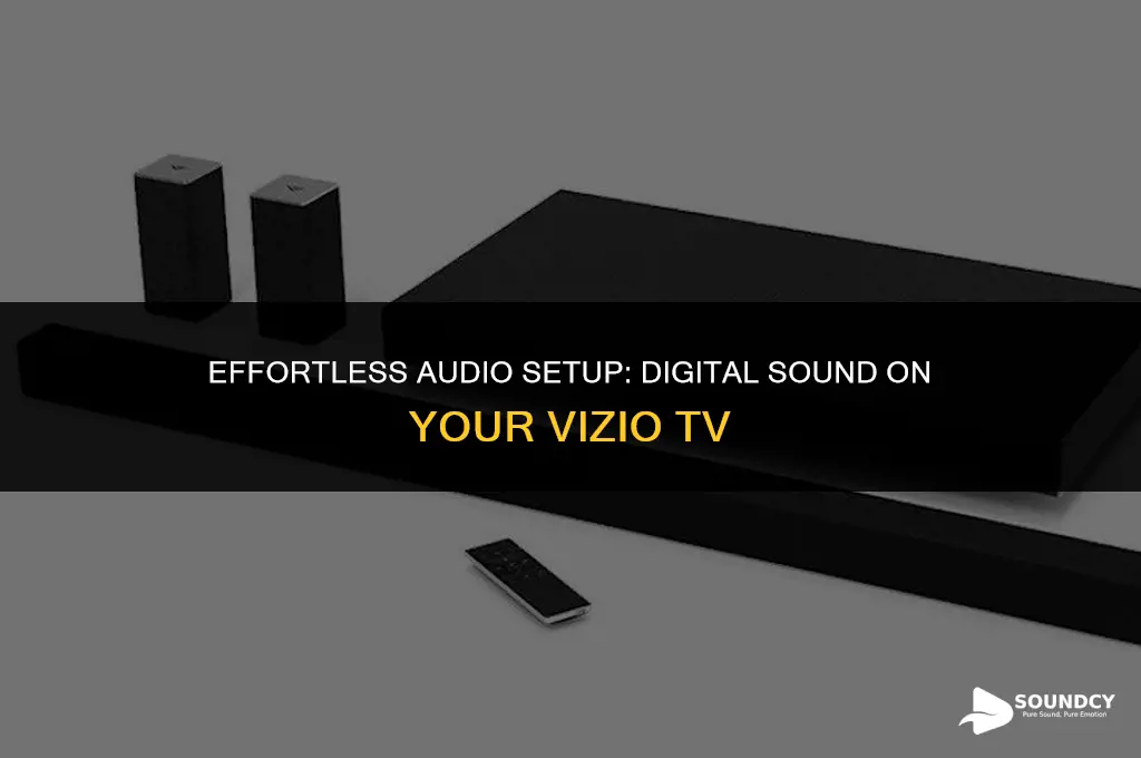 how to set up digital sound on vizio tv
