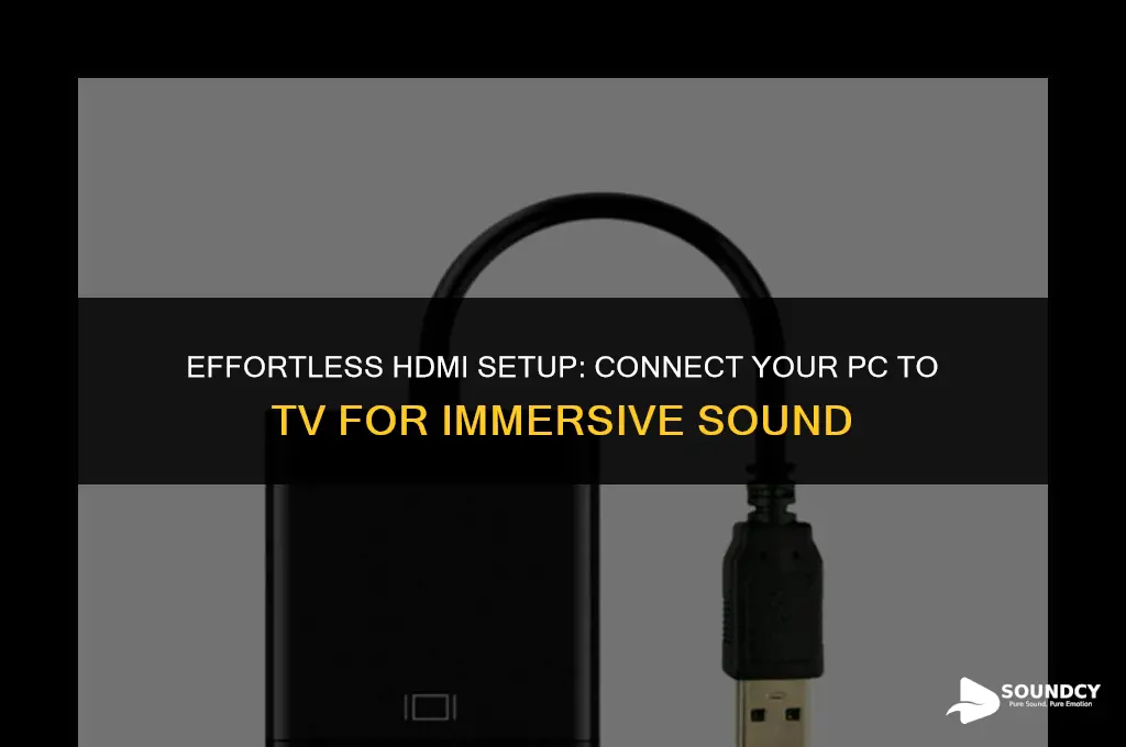 how to set up hdmi pc to tv sound