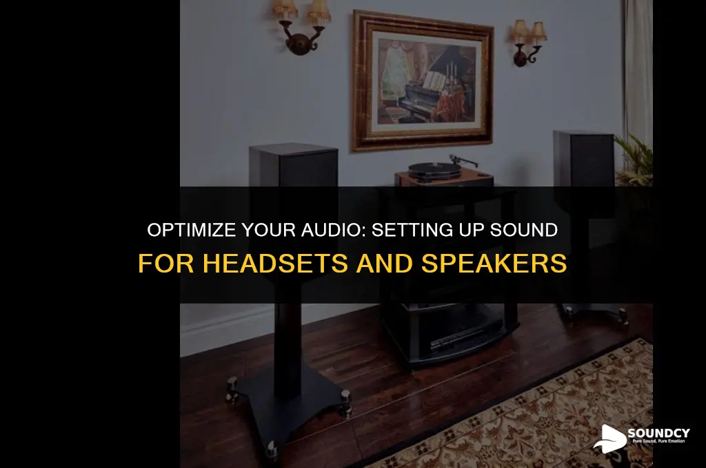 how to set up sound for headset and speakers