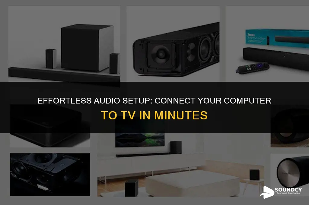 how to set up sound from computer to tv