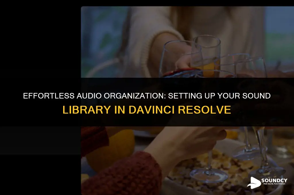 how to set up sound library in davinci resolv