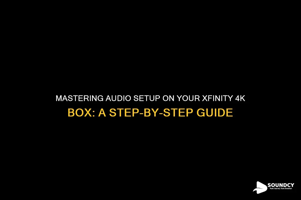 how to set up sound on xfinity 4k box
