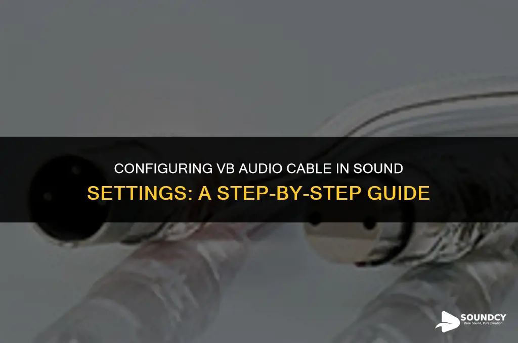 how to set vb audio cable in sound settings