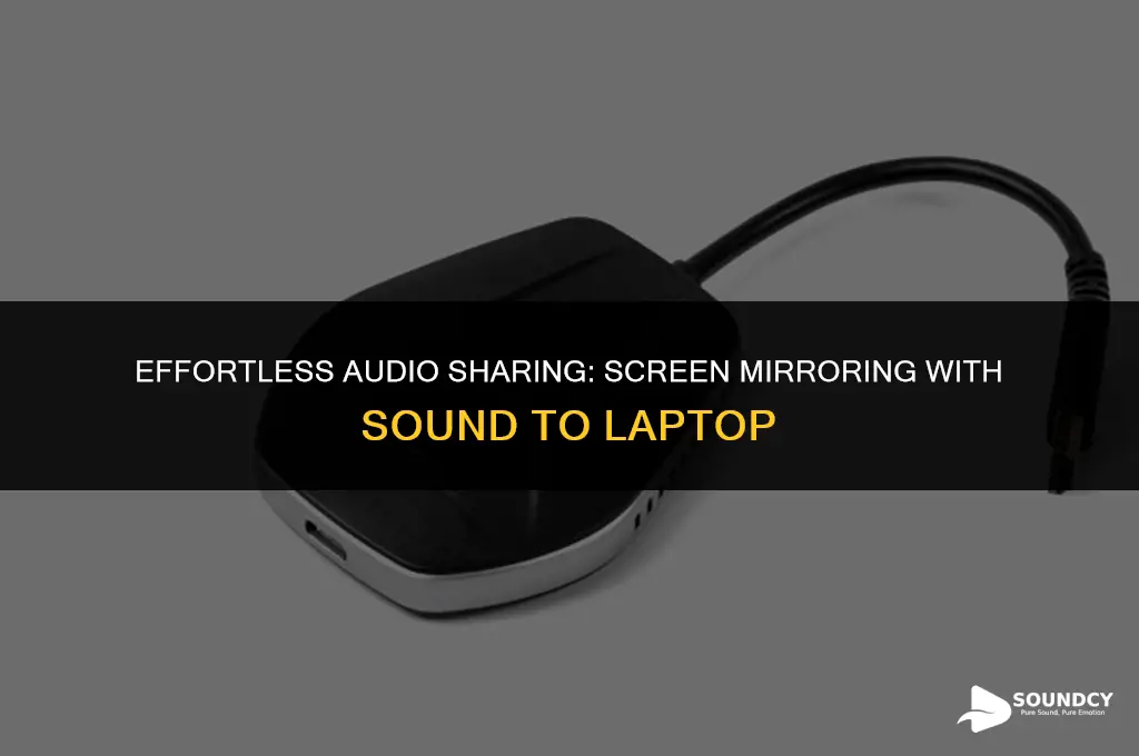 how to share sound during screen mirror to laptop