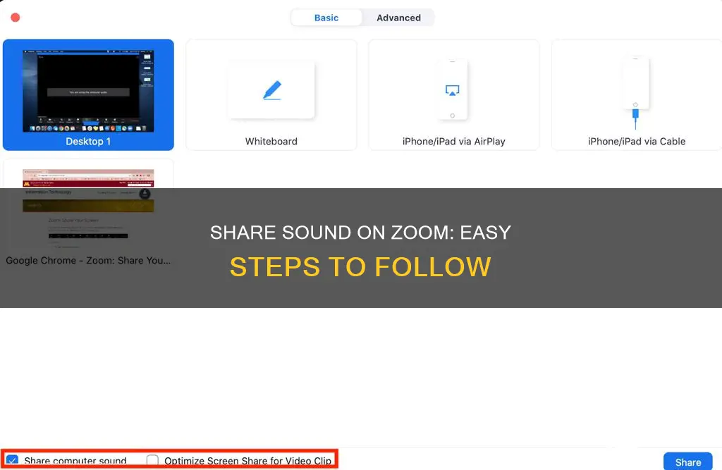 how to share sound in zoom