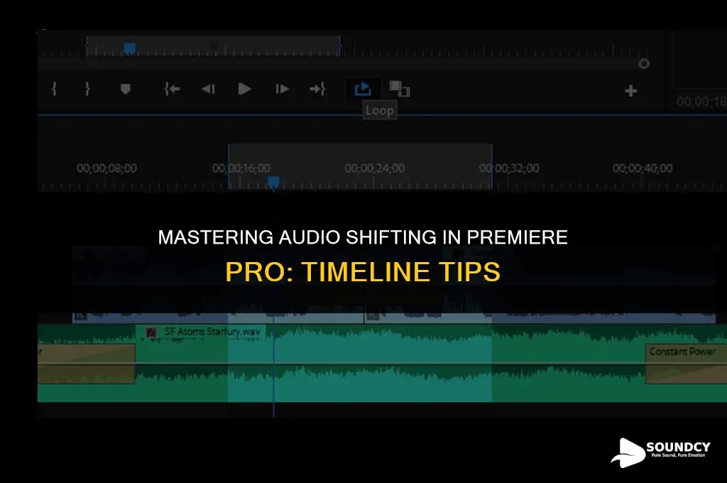 how to shift sound in premiere pro on timeline