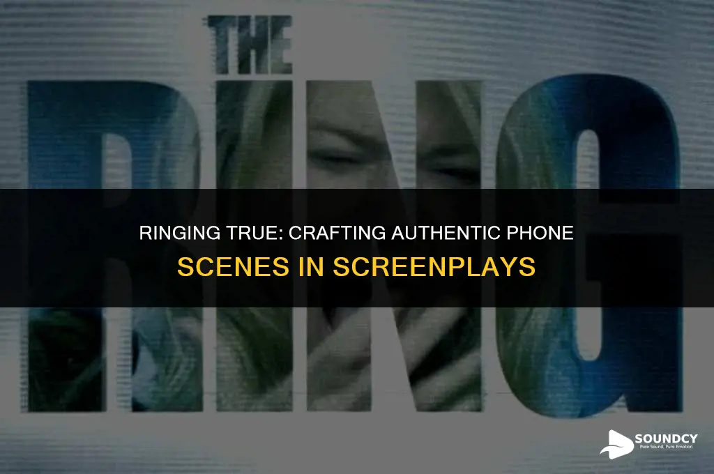 how to show sound of phone rining in screenplay